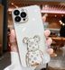 Чохол для iPhone 12 Pro Bearbrick Kaws з кронштейном Білий