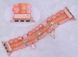Дизайнерский оранжево-розовый браслет из бусин "Рыбий хвост" для Apple Watch 38-41 мм (Series 6/5/4/3/2)