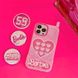 Чехол для iPhone 14 【Barbie】Love Retro Telephone Розовый