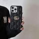 Чехол для iPhone 14 Pro Max Gucci Embossed Puffer Черный