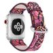 Шкіряний рожевий ремінець із етнічним малюнком для Apple Watch 42-45 мм (Series 6/5/4/3/2)