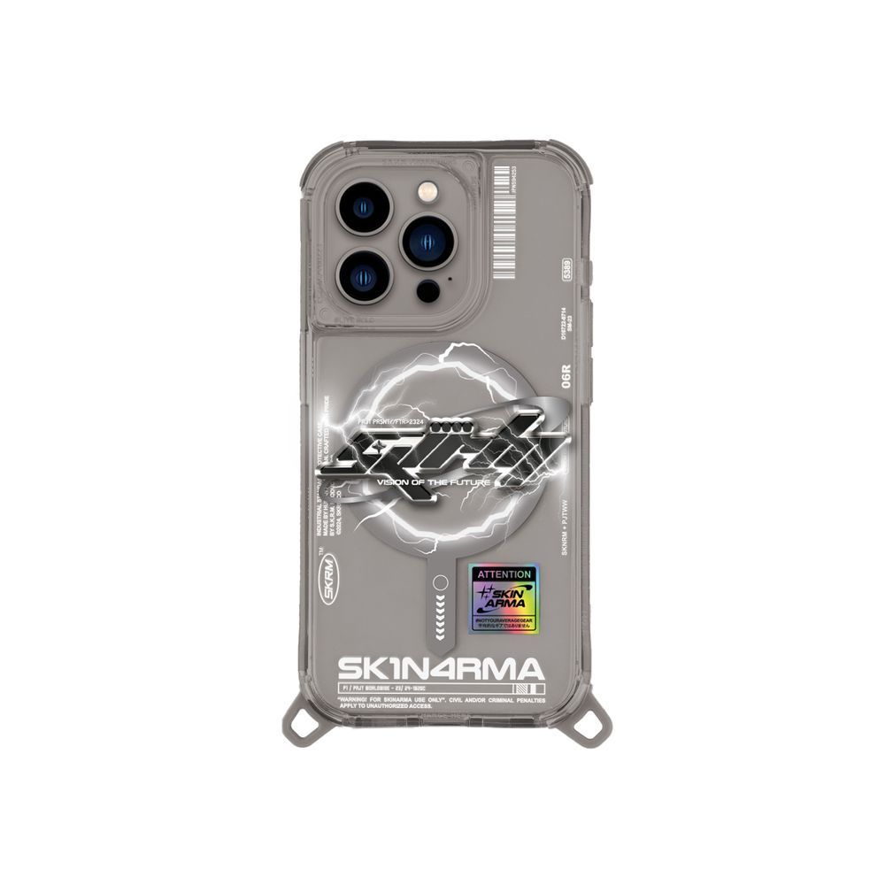 Чехол для iPhone 15 Pro Max Skinarma Bolt (Mag-Charge) Grey