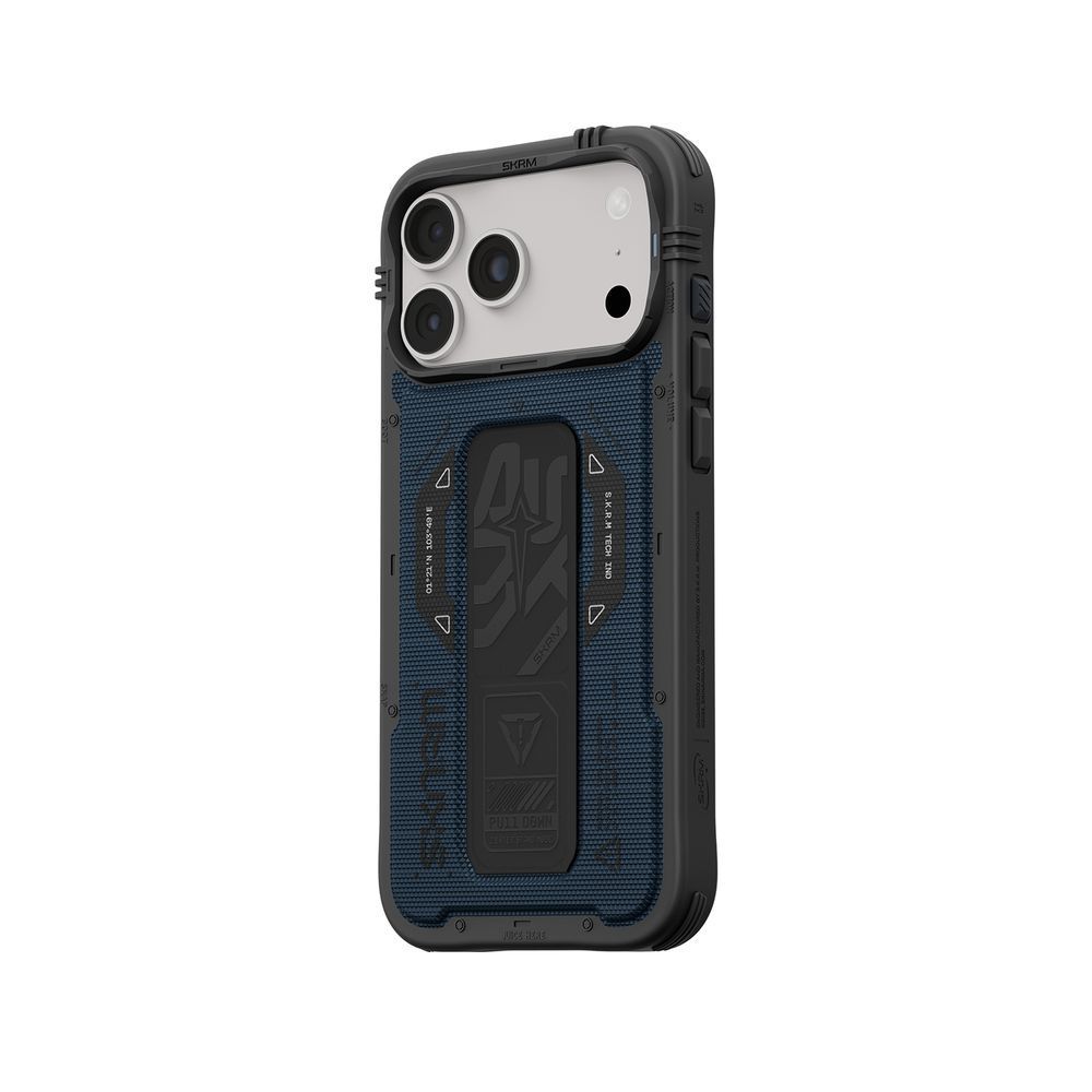 Чехол для iPhone 18 Pro Max Skinarma Phantom (2026) (Mag-Charge + Grip-Stand) Blue