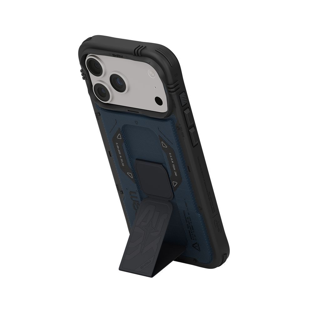 Чехол для iPhone 18 Pro Max Skinarma Phantom (2026) (Mag-Charge + Grip-Stand) Blue