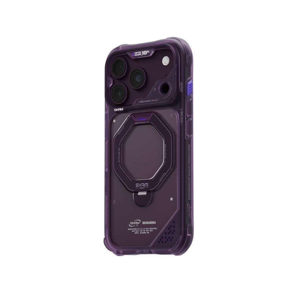 Чохол для iPhone 18 Pro Max Skinarma Saturn (2026) (Mag-Charge with Rotating Kick-stand) Burgundy