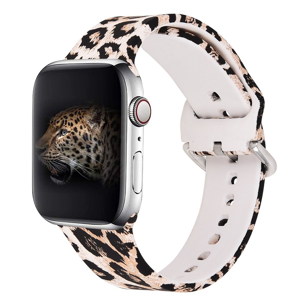 Леопардовый силиконовый ремешок для Apple Watch 38-41 мм (Series 6/5/4/3/2)