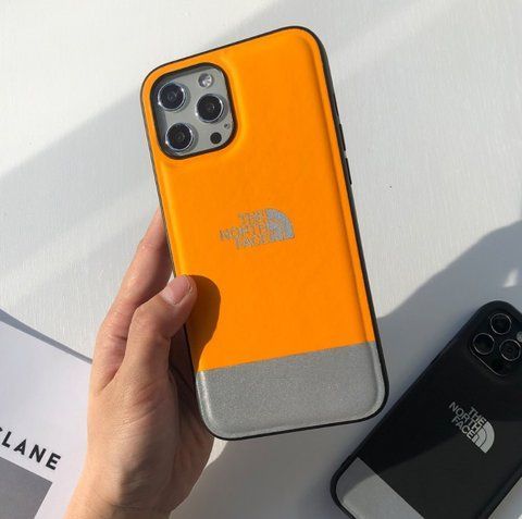 Світловідбивний чохол для iPhone XS Max The North Face Помаранчевий