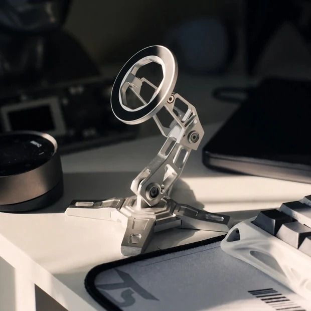 Магнитная подставка для смартфона Peakzooc Robotic Arm MagSafe с вращением на 360&deg; Silver