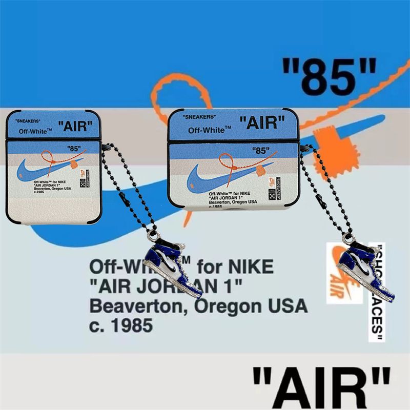 Чехол для Apple Airpods Pro Nike Air Jordan Sneaker с брелком Синий