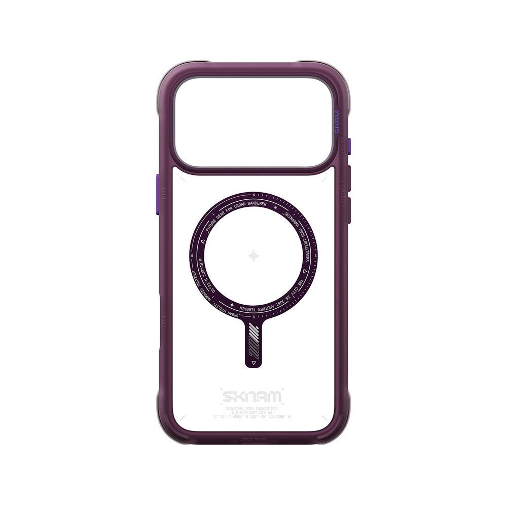 Чехол для iPhone 18 Pro Max Skinarma Avion (2026) (Mag-Charge + Drift-Node&trade; Bumper) Burgundy