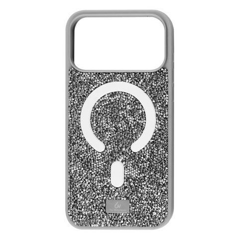 Чехол для iPhone 17 Pro Max Bling World Rock Diamond with MagSafe Silver