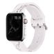 Белый мраморный силиконовый ремешок для Apple Watch 38-41 мм (Series 6/5/4/3/2)