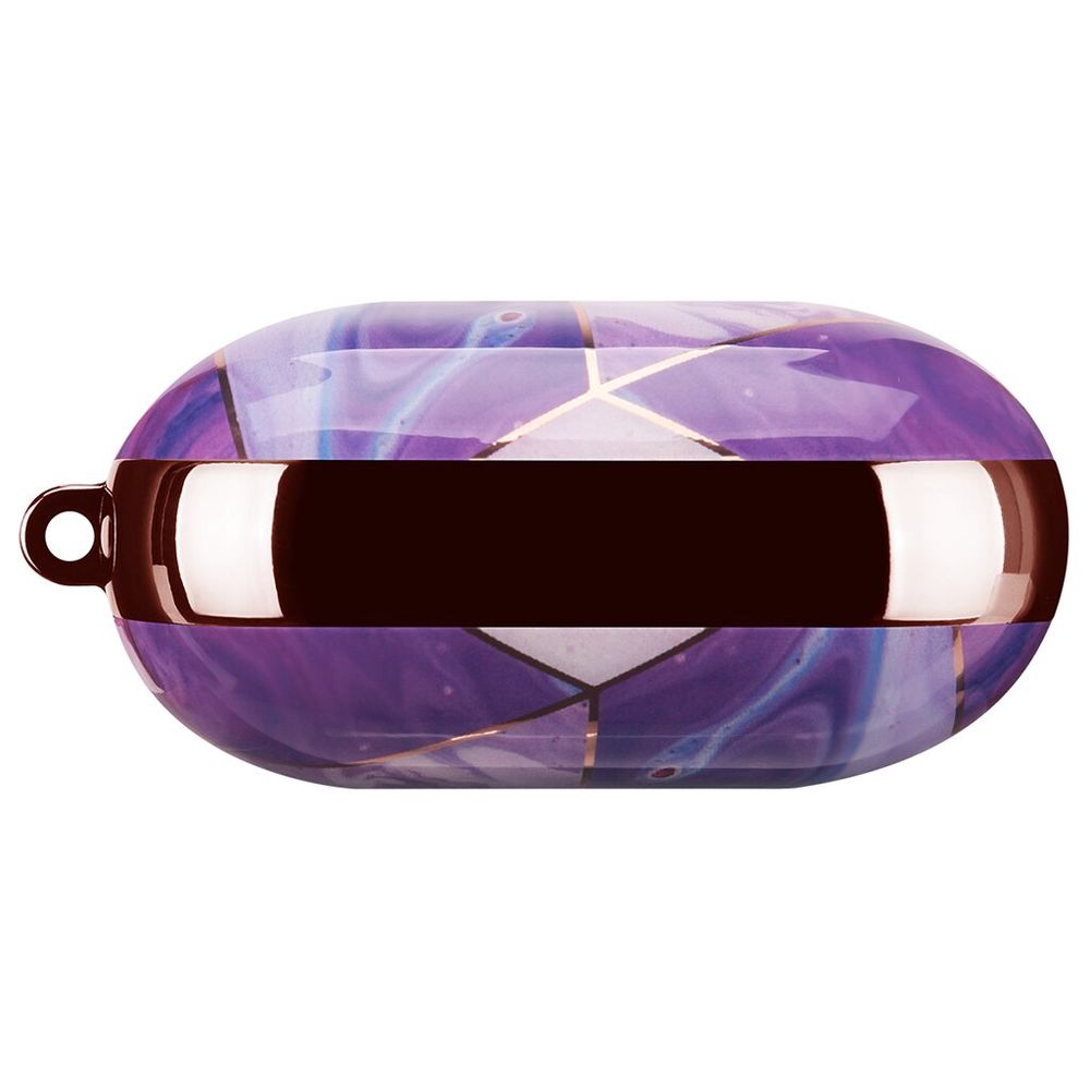 Дизайнерский мраморный чехол фиолетового цвета для Apple AirPods 1/2