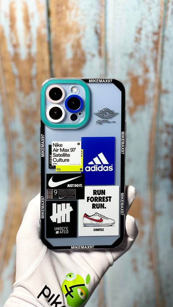 Чохол для iPhone 14 Plus Nike Air Jordan із захистом камери Прозоро-чорний