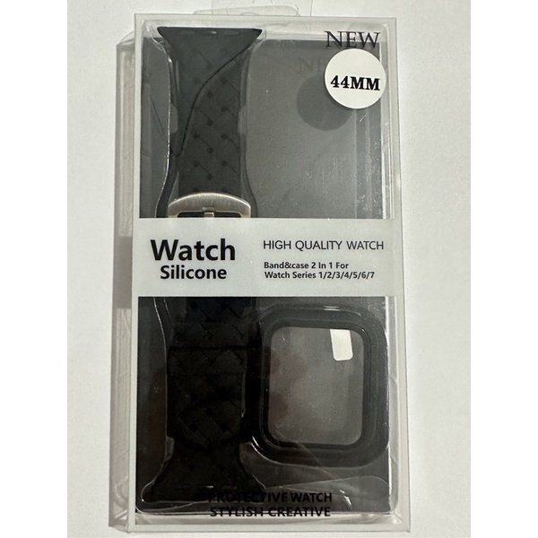 Ремінець + чохол для Apple Watch 41 мм Плетіння Silicone Black