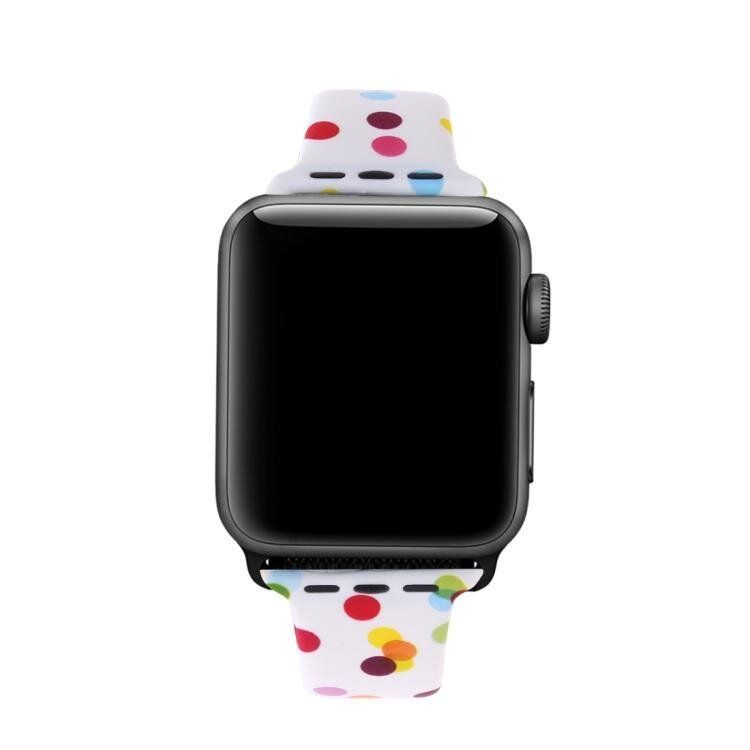 Силиконовый белый ремешок "Воздушные шары" для Apple Watch 38-41 мм (Series 6/5/4/3/2)