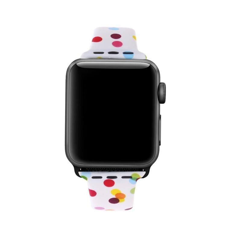 Силиконовый белый ремешок "Воздушные шары" для Apple Watch 41 / 40 / SE 40 / 38 мм