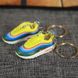 Брелок (ключниця) Nike Air Max 97 Sean Wotherspoon 3D міні-кроссовки Жовто-зелений, 1 пара