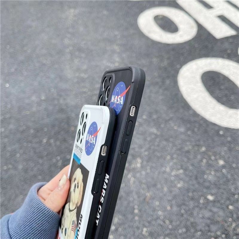 Білий чохол NASA "Місячний пес" для iPhone 12 Pro Max