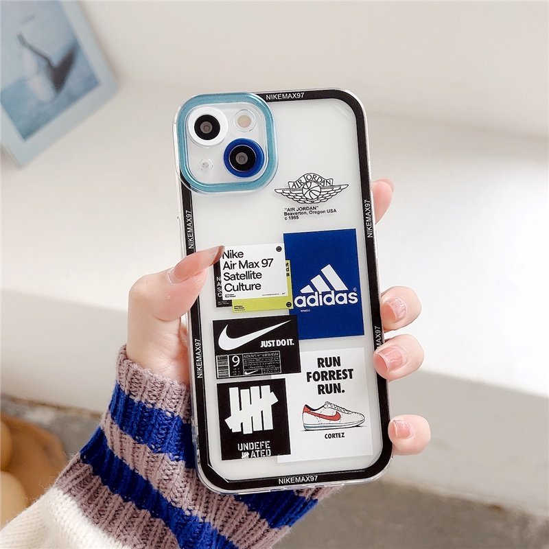 Чехол для iPhone 14 Plus Nike Air Jordan с защитой камеры Прозрачно-черный