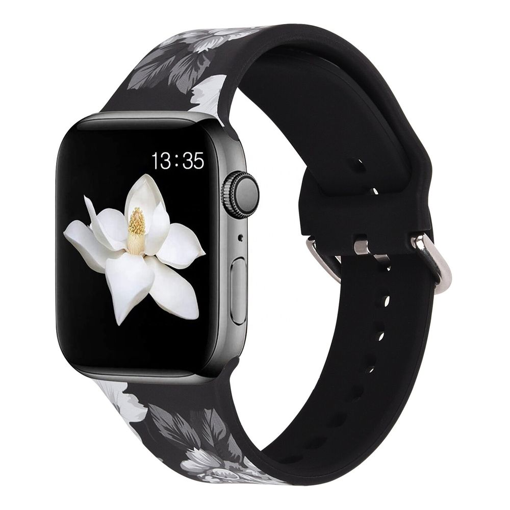 Женский силиконовый ремешок "Магнолия" для Apple Watch 38-41 мм (Series 6/5/4/3/2)