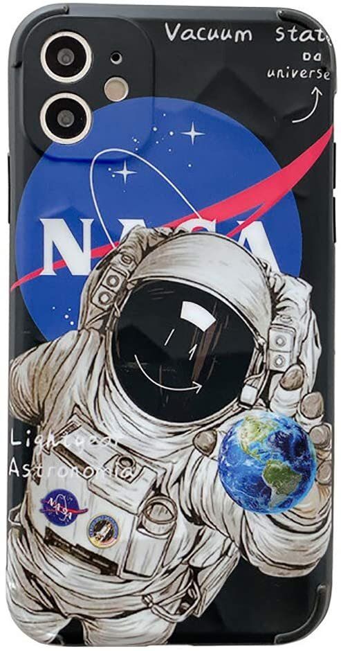 Чохол на iPhone НАСА "Астронавт з планетою Земля" чорного кольору