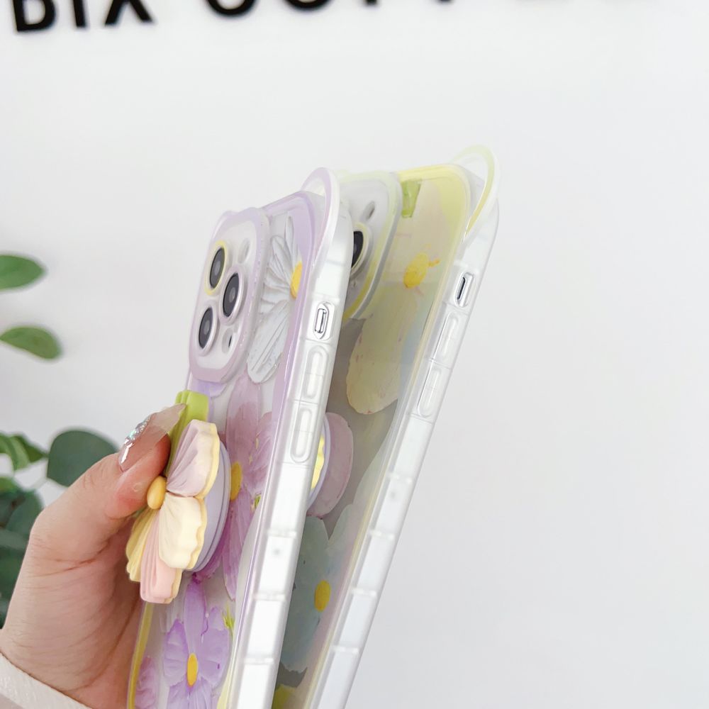 Чохол для iPhone 13 Pro Квітка-Семицвітка з ременем для плеча Світло-ліловий
