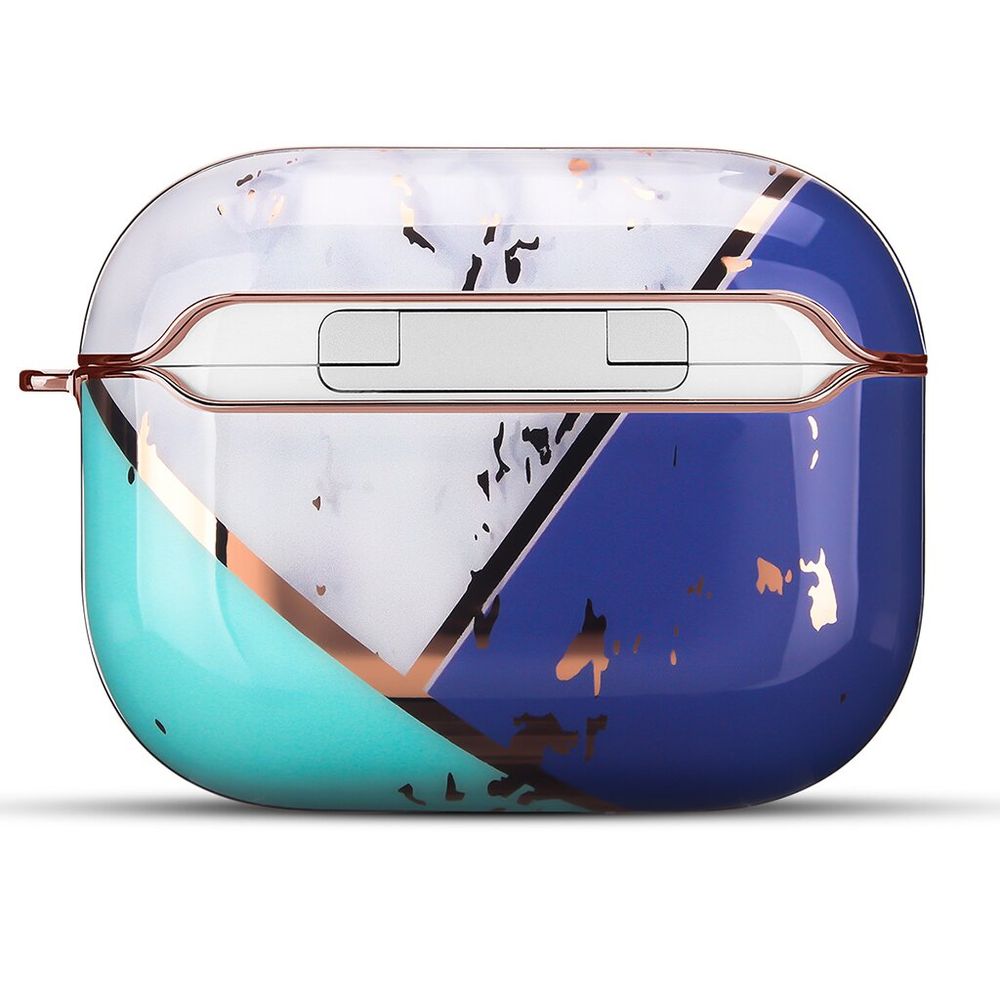 Дизайнерський мраморний чохол бірюзово-синього кольору для Apple AirPods Pro