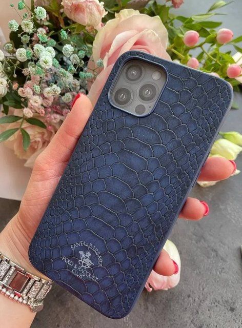 Синий чехол Santa Barbara Polo Knight для iPhone 13 Pro Navy