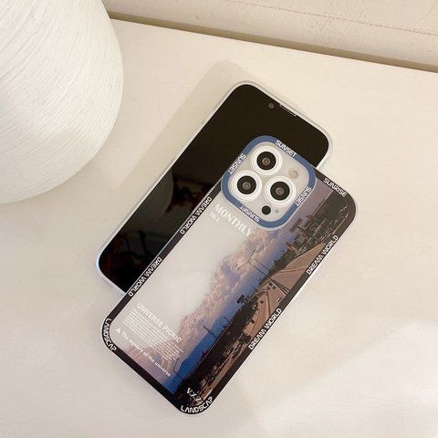 Чехол для iPhone 14 Pro Monthly "Дорога" с защитой камеры