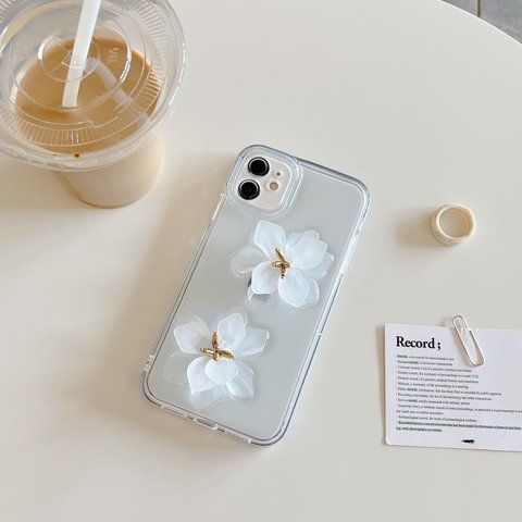Чехол для iPhone 14 Pro 3D Цветок лотоса Белый