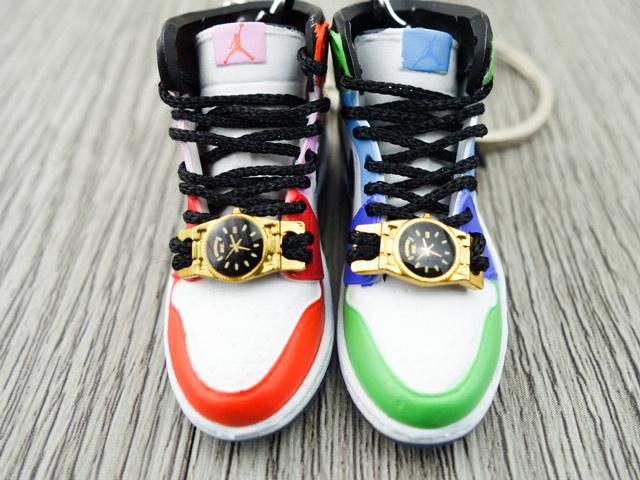 Брелок (ключниця) Air Jordan 1 x Melody Ehsani 3D міні-кроссовки, 1 пара