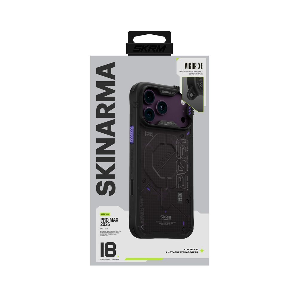 Чехол для iPhone 18 Pro Max Skinarma Vigor Xe (2026) Mag-Charge Onyx