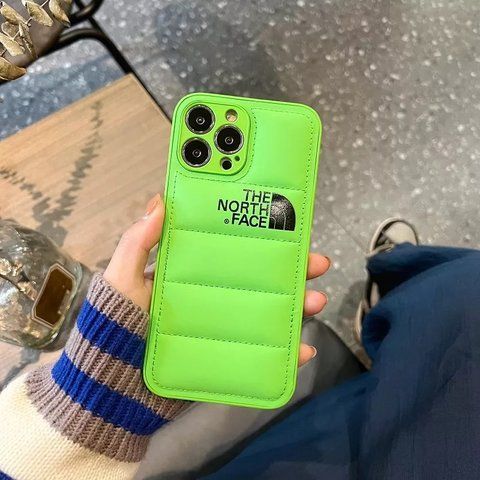 Пуферний чохол-пуховик для iPhone X/XS The North Face Зелений