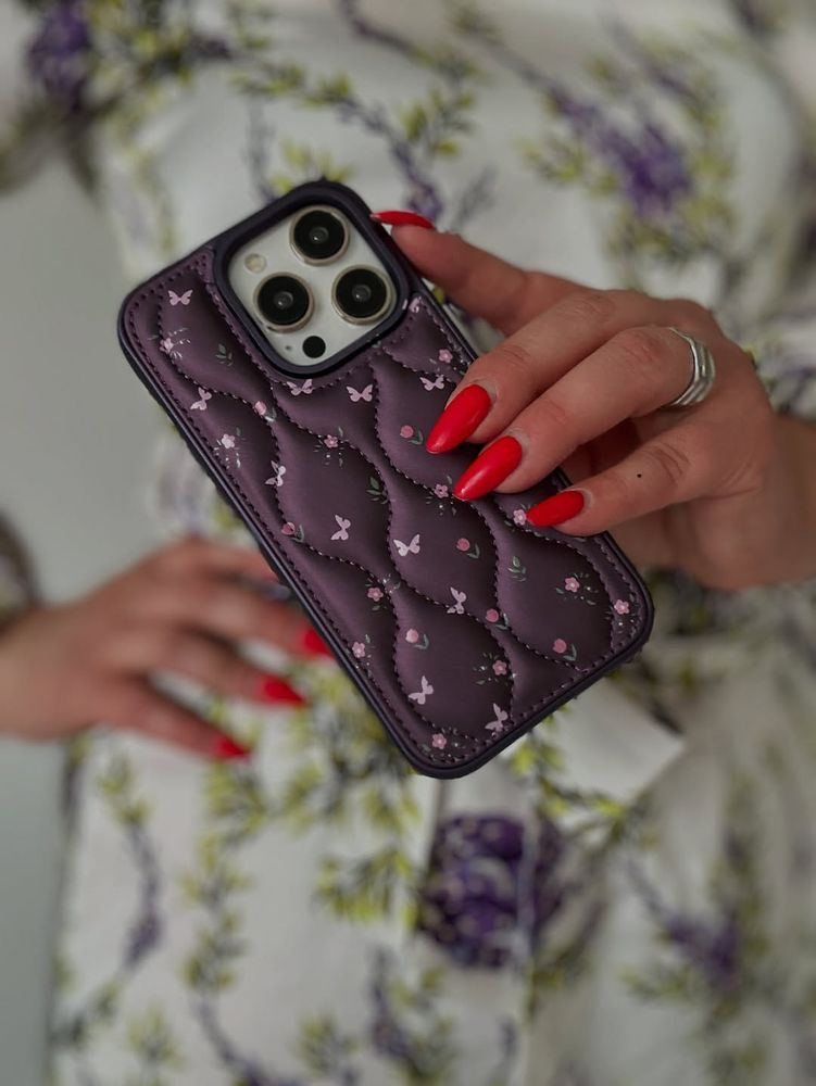 Чехол для iPhone 16 Pro Max Flowers Purple