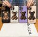 Роскошный чехол для iPhone 14 Pro Max 3D Bearbrick Kaws Power Bear Черный