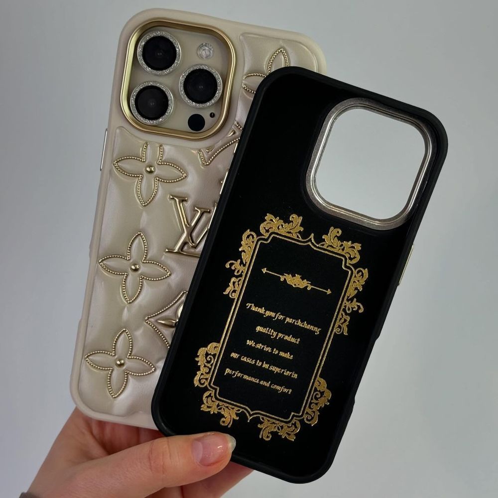 Мягкий чехол Louis Vuitton для iPhone 16 Pro Max Молочный
