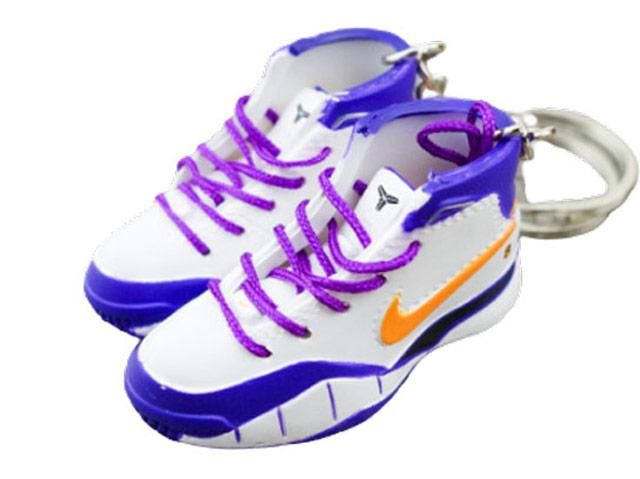 Брелок (ключница) Nike Kobe 1 Proto Think 16 3D мини-кроссовки Синий, 1 пара