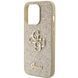Чохол для iPhone 16 Pro Guess Glitter Script Big 4G Молочний