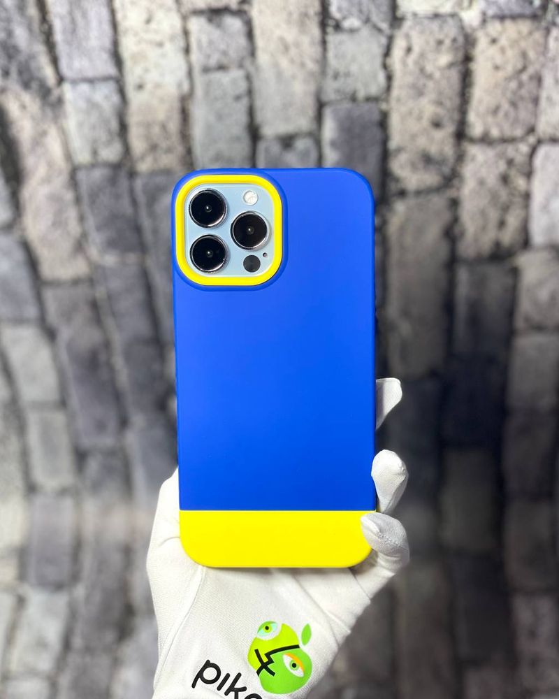 Чехол для iPhone 7 Plus/8 Plus с цветом флага Украины Сине-желтый