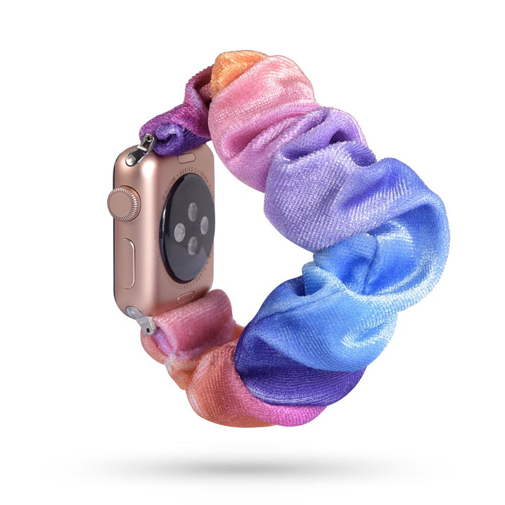 Ремінець "Грайливий" різнокольоровий для Apple Watch 38-41 мм (Series 6/5/4/3/2) + резинка для волосся