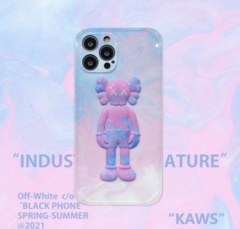 Чохол для iPhone 12 з 3D-дизайном Kaws Holiday Фіолетовий