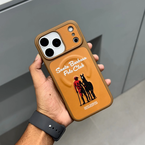 Чехол для iPhone 17 Pro Max Questa Santa Barbara Polo Brown