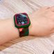 Ремешок + чехол для Apple Watch 49 мм Мультикам Темно-зеленый с красным