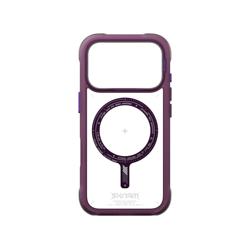 Чехол для iPhone 18 Pro Skinarma Avion (2026) (Mag-Charge + Drift-Node&trade; Bumper) Burgundy