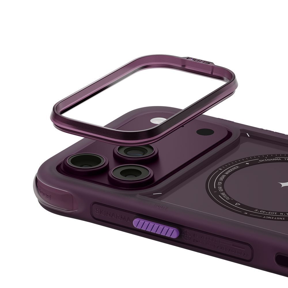 Чехол для iPhone 18 Pro Skinarma Avion (2026) (Mag-Charge + Drift-Node&trade; Bumper) Burgundy