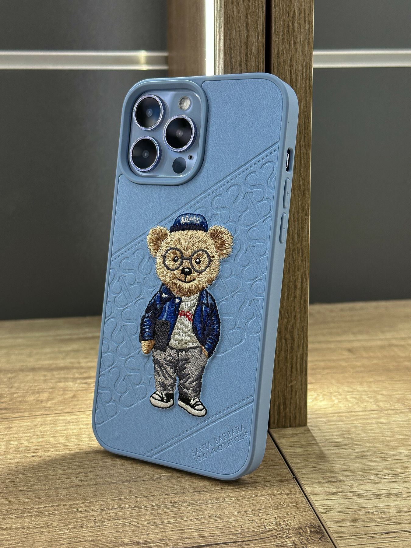 Чехол для iPhone 13 Pro Max Santa Barbara Polo Bear Crete Синий | Pikasso