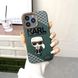 Чехол для iPhone 13 Pro Max Karl Lagerfeld с защитой камеры Зеленый с золотой каймой