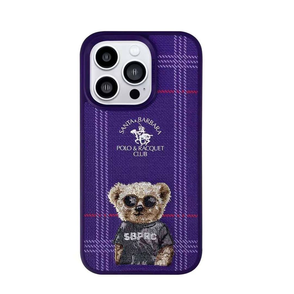 Чехол Santa Barbara Polo Dustin Bear для iPhone 14 Pro Max Фиолетовый