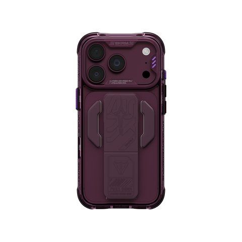 Чехол для iPhone 18 Pro Skinarma Helio Ce (Mag-Charge + Grip-Stand) Burgundy